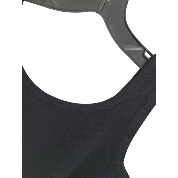 St. John Black Knit Tank Top Sleeveless Scoop Neck Womens Size S - Picture 8 of 9